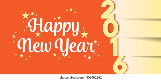 2016 New Year card. Ilustration