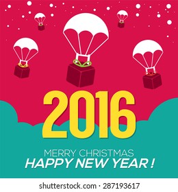 2016 New Year Card Vector Illustration