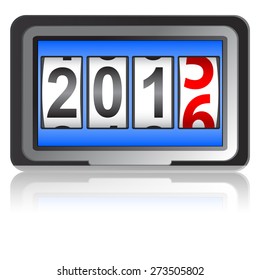 2016 New Year counter, vector illustration.