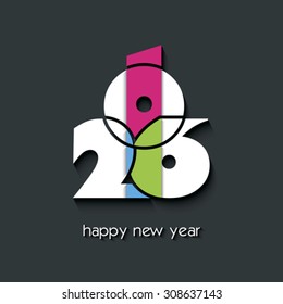 2016  new year creative background for your greetings card, flyers, invitation, posters, brochure, banners, calendar