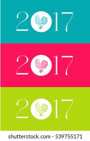 2016 New Year editable graphic concept, typography composition, happy greeting card poster, creative colorful holiday poster