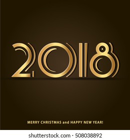 2016 new year gold vector background