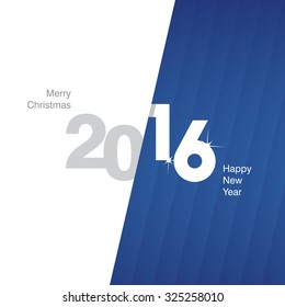 2016 New Year gray white blue background