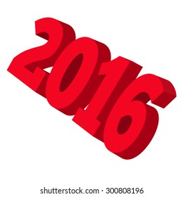 2016 New Year greeting card Vector EPS 10 illustration.