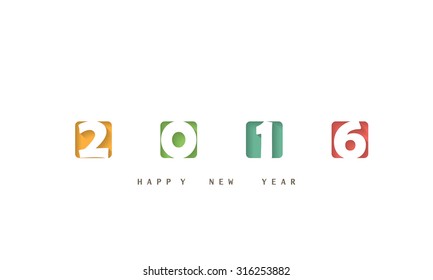 2016  new year greeting card, background, backdrop