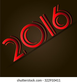 2016 New Year greeting card Vector EPS 10 illustration.