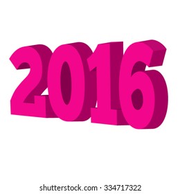 2016 New Year greeting card Vector EPS 10 illustration.