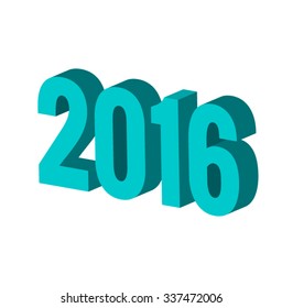 2016 New Year greeting card Vector EPS 10 illustration.