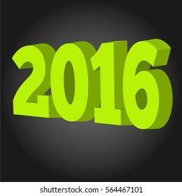 2016 New Year greeting card Vector EPS 10 illustration.