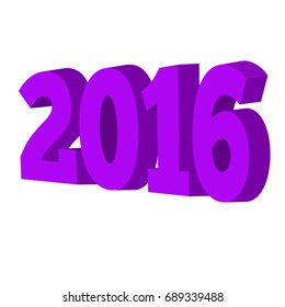 2016 New Year greeting card Vector EPS 10 illustration.