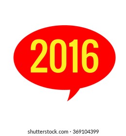 2016 New Year icon Vector EPS 10 illustration.