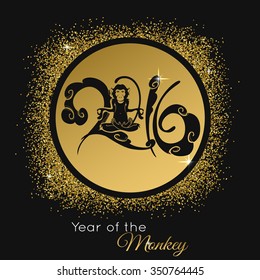 2016 New Year monkey chinese style