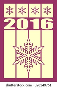 2016 new year number flyer