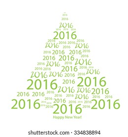 2016 New Year tree (vector)