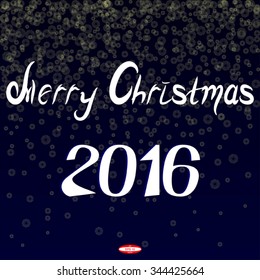 2016 numbers of christmas applique for element design with snowflake isolated on blue background. vector illustration