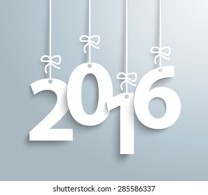 2016 on the gray background. Eps 10 vector file.