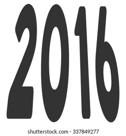 2016 Perspective vector icon. Style is flat symbol, gray color, rounded angles, white background.