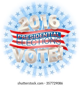 2016 presidential election in usa. vector