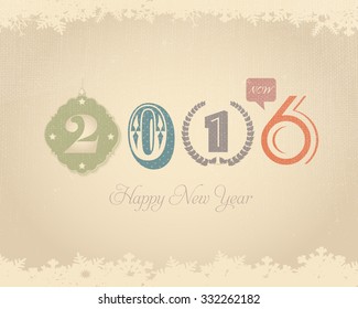 2016 Stylish Text Vector Grunge Background