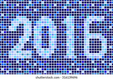 2016 tiled shades of blue.