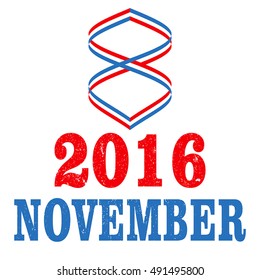 2016 US Election Day vector illustration concept