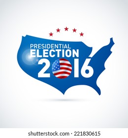 2016 USA presidential election poster. EPS 10