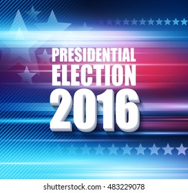 2016 USA presidential election poster. Vector illustration EPS10