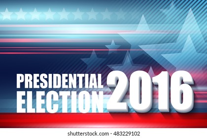 2016 USA presidential election poster. Vector illustration EPS10