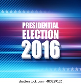 2016 USA presidential election poster. Vector illustration EPS10