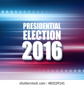 2016 USA presidential election poster. Vector illustration EPS10