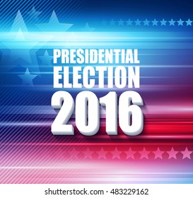 2016 USA presidential election poster. Vector illustration EPS10