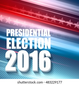 2016 USA presidential election poster. Vector illustration EPS10