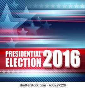 2016 USA presidential election poster. Vector illustration EPS10
