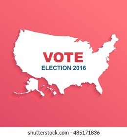 2016 USA presidential election poster. Vector illustration EPS10
