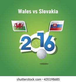 2016 Wales vs Slovakia vector background