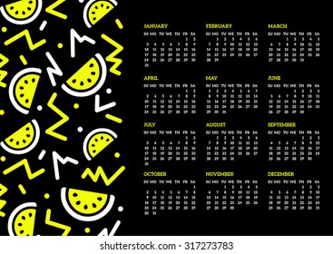 2016 watermelon calendar