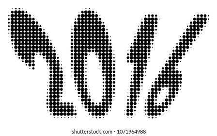 2016 Year halftone vector pictogram. Illustration style is dotted iconic 2016 Year icon symbol on a white background. Halftone texture is circle points.