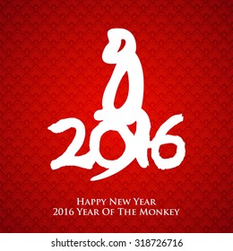 2016 Year of the monkey Chinese style New Year card design