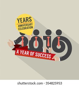 2016 A Year Of Success Vector Illustration