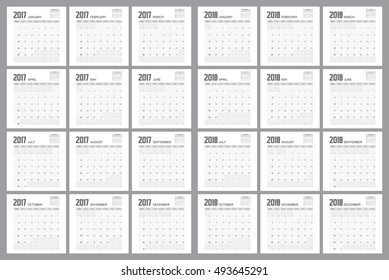 4,088 Calendar Vector 2017 2018 Images, Stock Photos & Vectors 