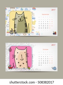 2017 baby calendar template. 