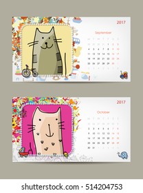 2017 baby calendar template. Insert your photo