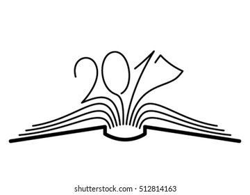 2017 book line flat education concept year