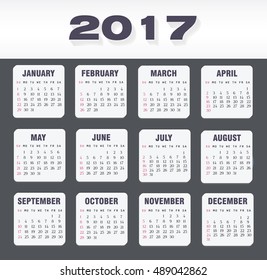 2017 calendar