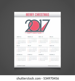 2017 calendar