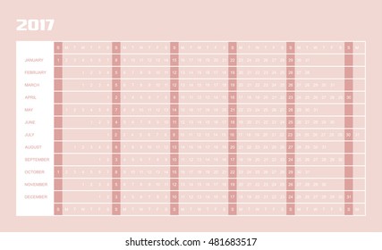 2017 Calendar Design.
