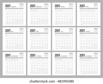 2017 Calendar Design.