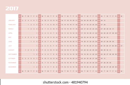 2017 Calendar Design.