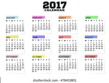 2017 Calendar Planner