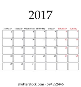 2017 Calendar Planner